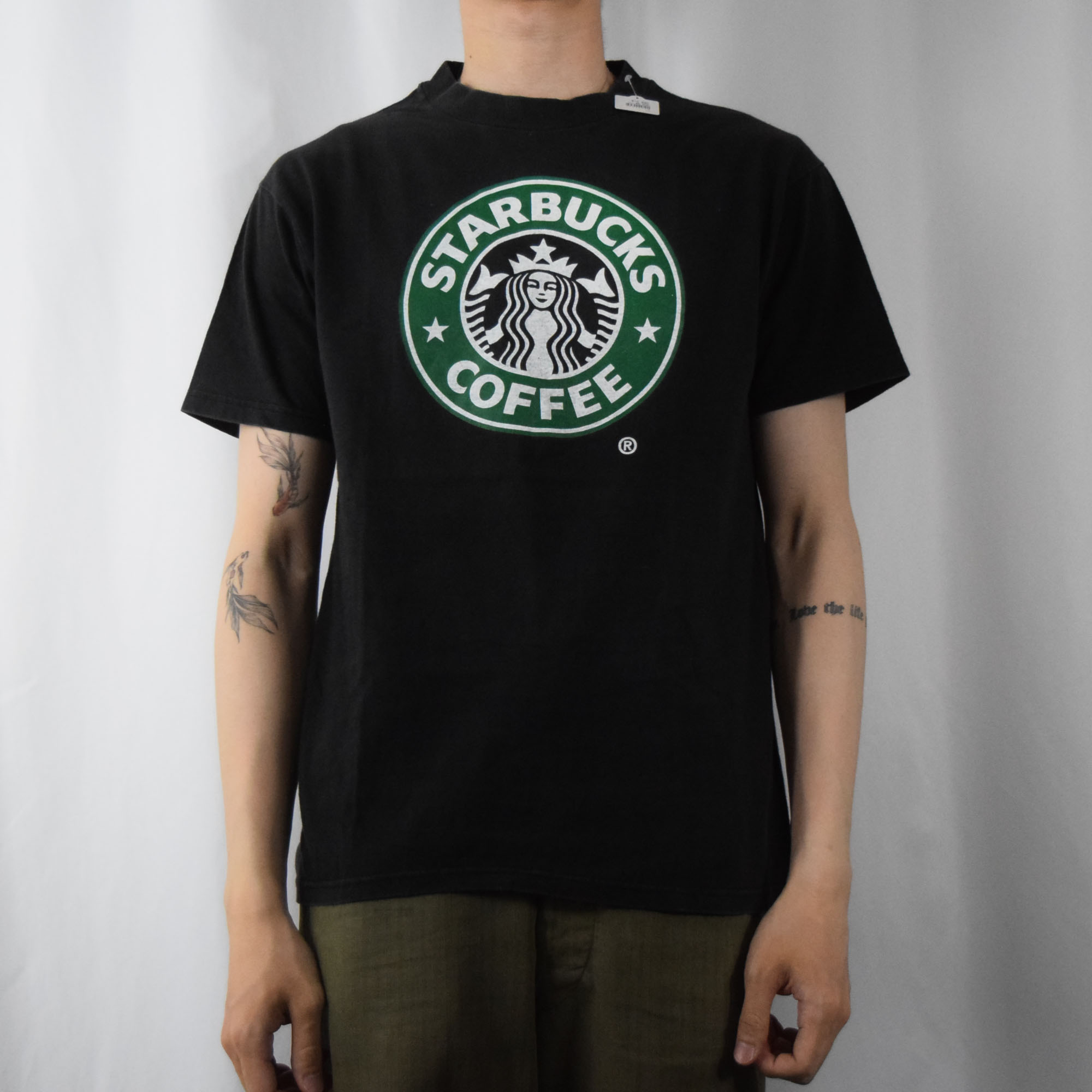 STARBUCKS ロゴプリントTシャツ BLACK M