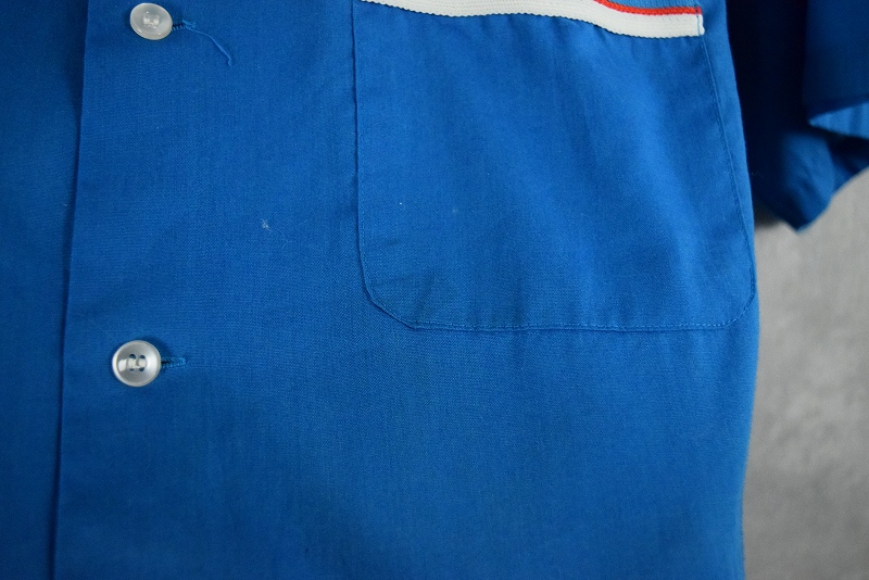 70´s USA製 ボウリングシャツ ハーフジップTALON 染み込み