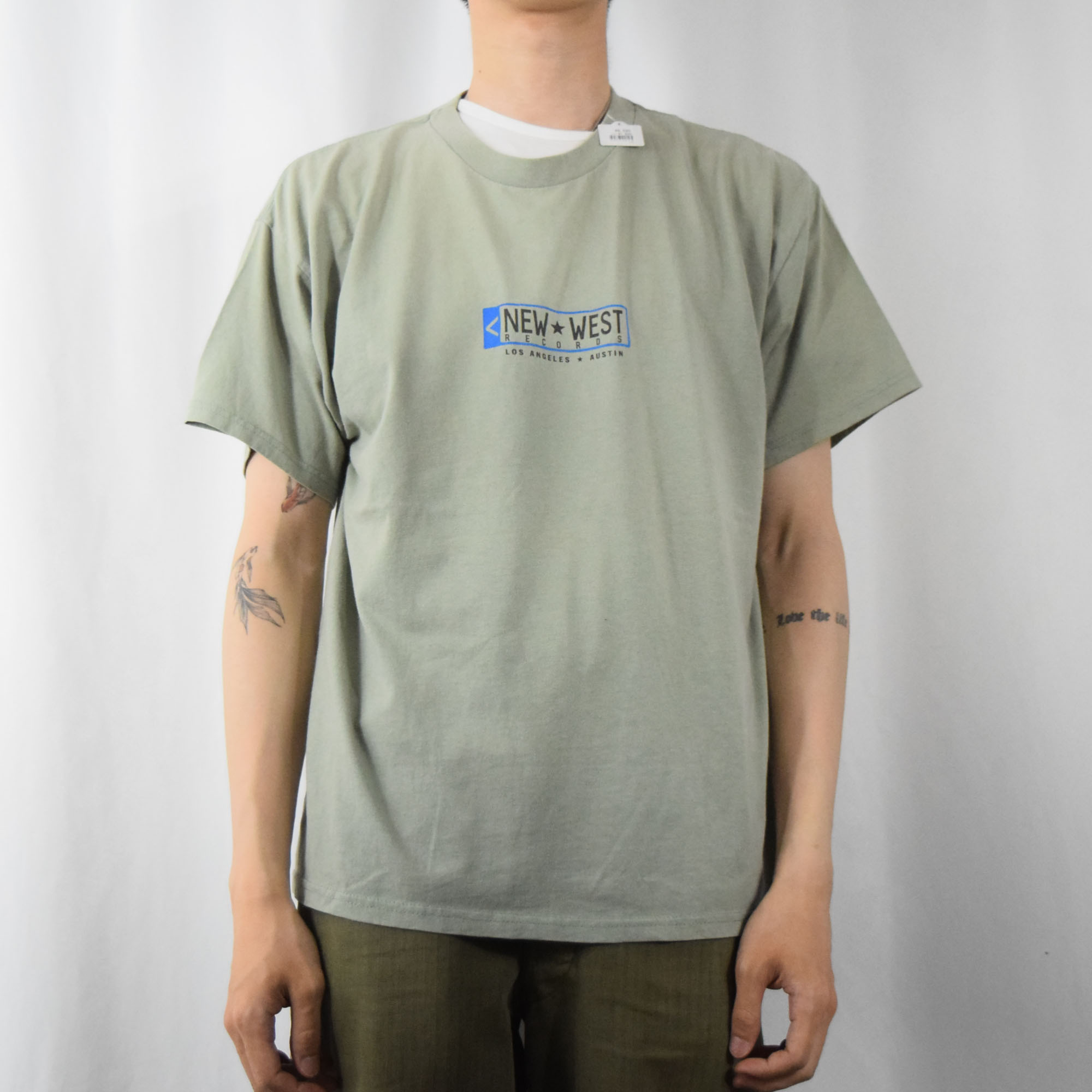 NEW WEST RECORDS レコードレーベル プリントTシャツ L
