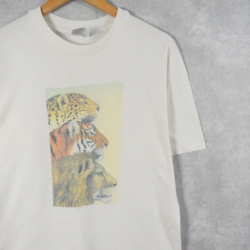 90's USA製 アニマルプリントTシャツ M