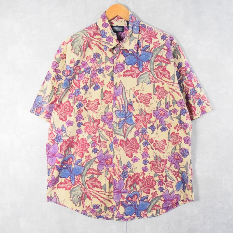 【売り切り御免！】 90年代 90s ランズエンド USA製 総柄 半袖 |ヴインテージ古着屋 トップス
