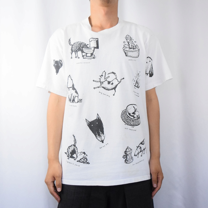 90's- DUCKS UNLIMITED アニマルプリント Tシャツ 白 - メルカリ