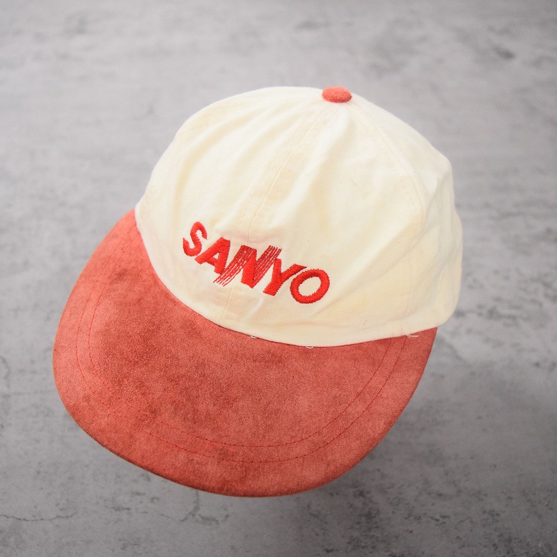 SANYO 電機メーカー ロゴ刺繍コットンキャップ