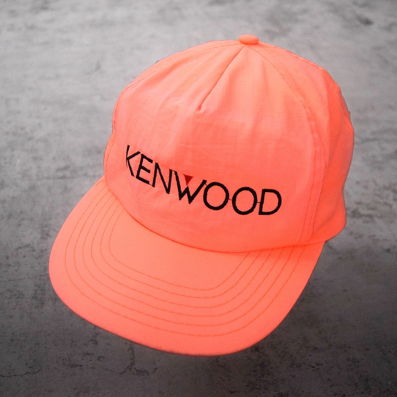 KENWOOD 電機メーカー ロゴ刺繍 スナップバックナイロンキャップ