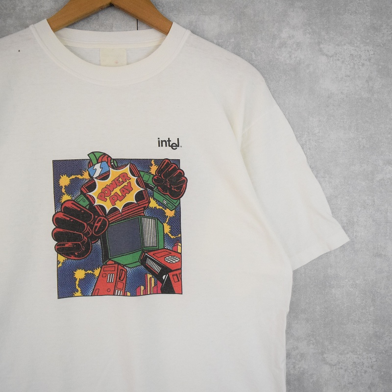 90's Intel コンピューター企業 プリントTシャツ XL