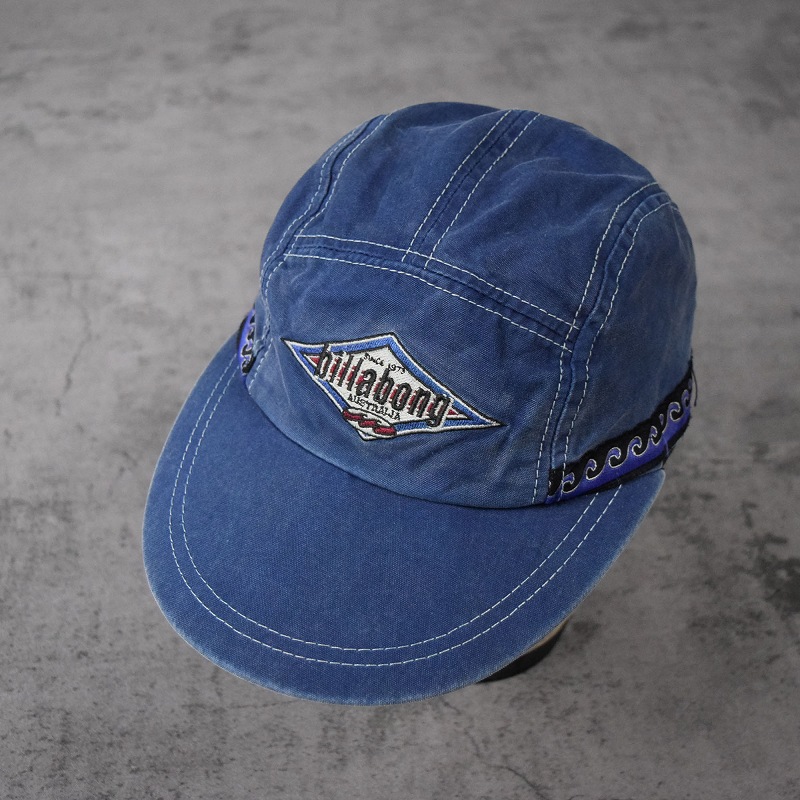90's〜 billabong ロゴ刺繍 ロングビルキャップ