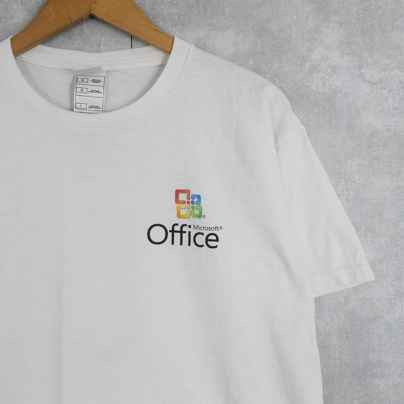 Microsoft office コンピューター企業 ロゴプリントTシャツ L