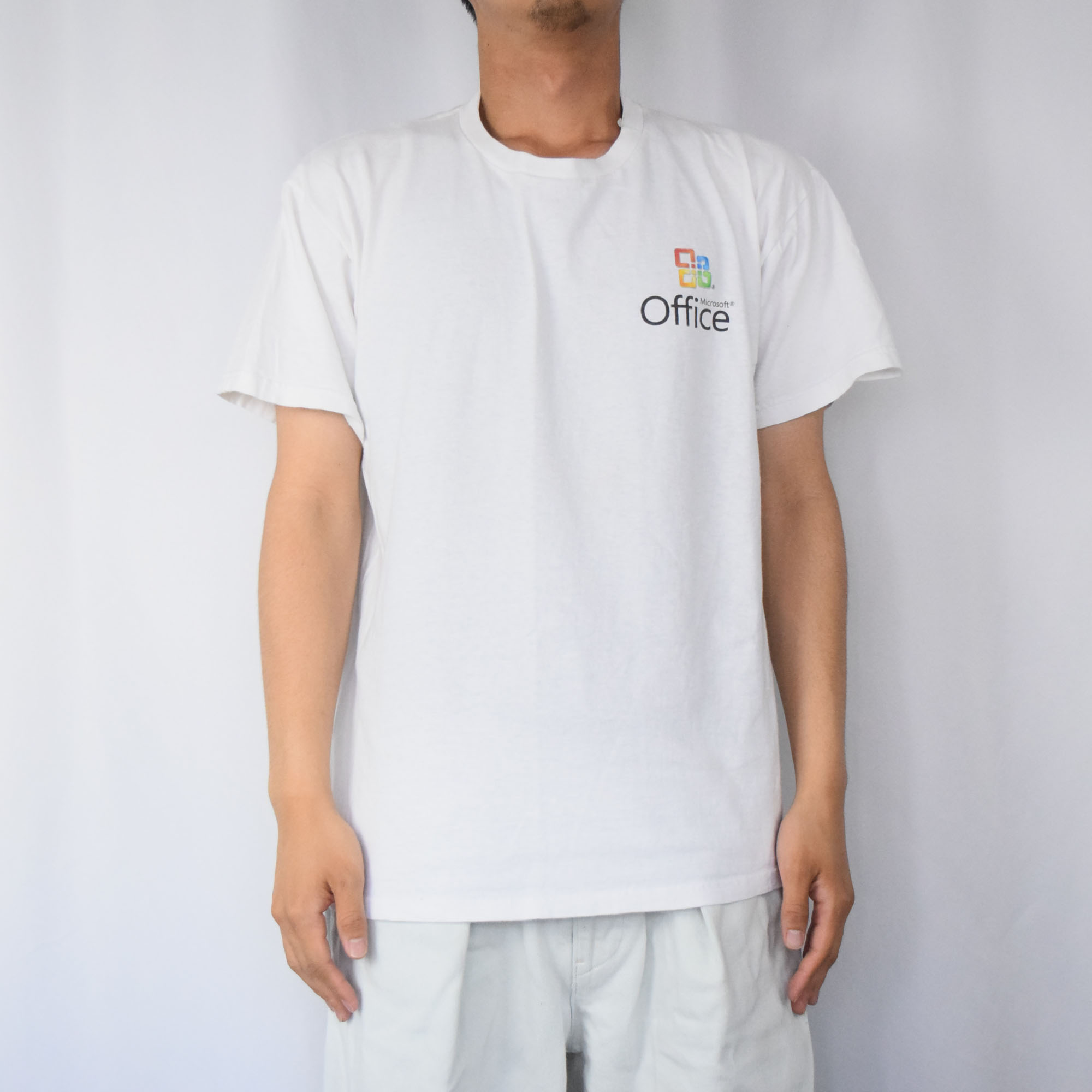 Microsoft office コンピューター企業 ロゴプリントTシャツ L