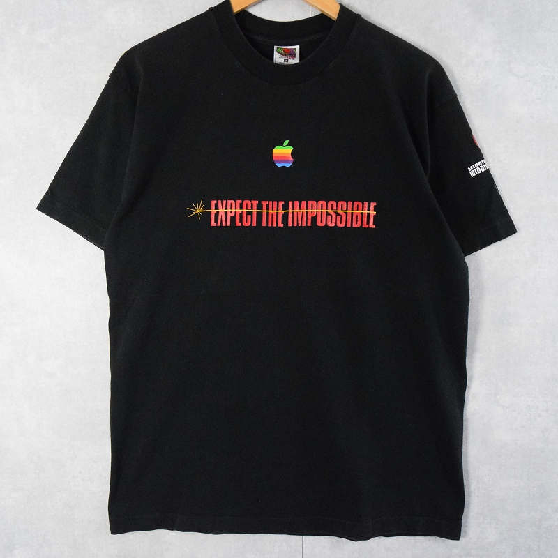 良質  90年代 90s アップル 企業 テック ブラック 黒 |ヴインテージ トップス