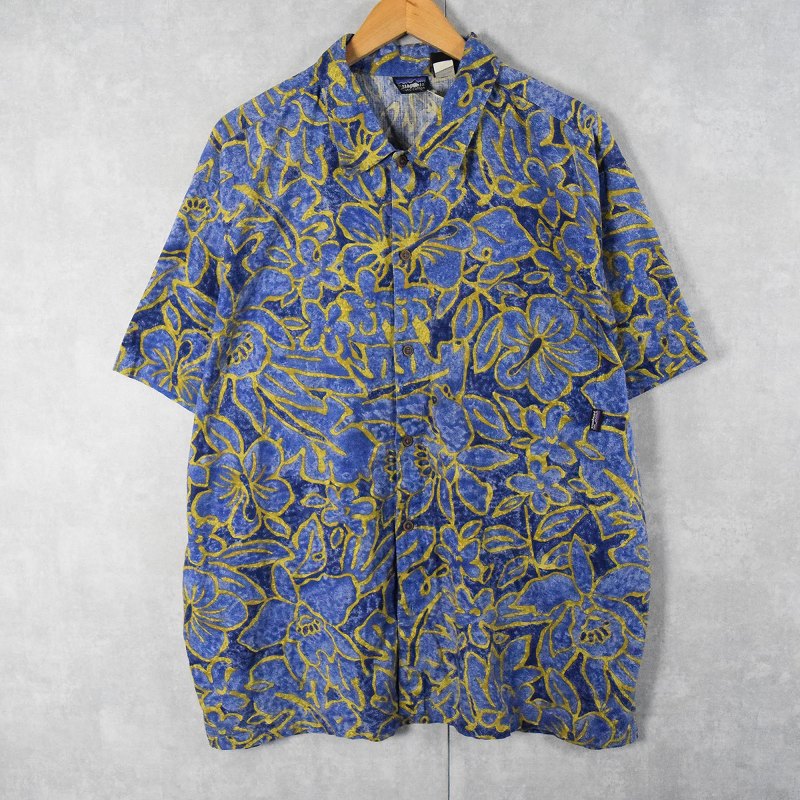 今だけの限定セール 90s アロハ アウトドア 総柄 パタゴニア 2000年代 2000s 90年代 半袖Tシャツ