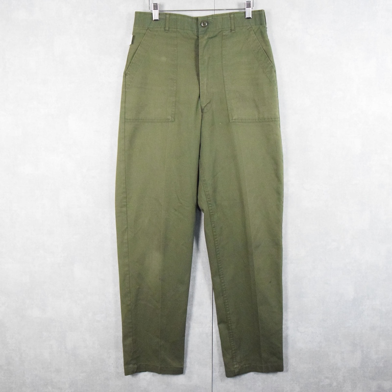 古着 60s 米軍 US ARMY 「初期」 8.5oz コットンサテン ミリタリー ベイカー パンツ ストレート W29 L29 - 古着 通販  ヴィンテージ 古着屋 Dracaena ドラセナ