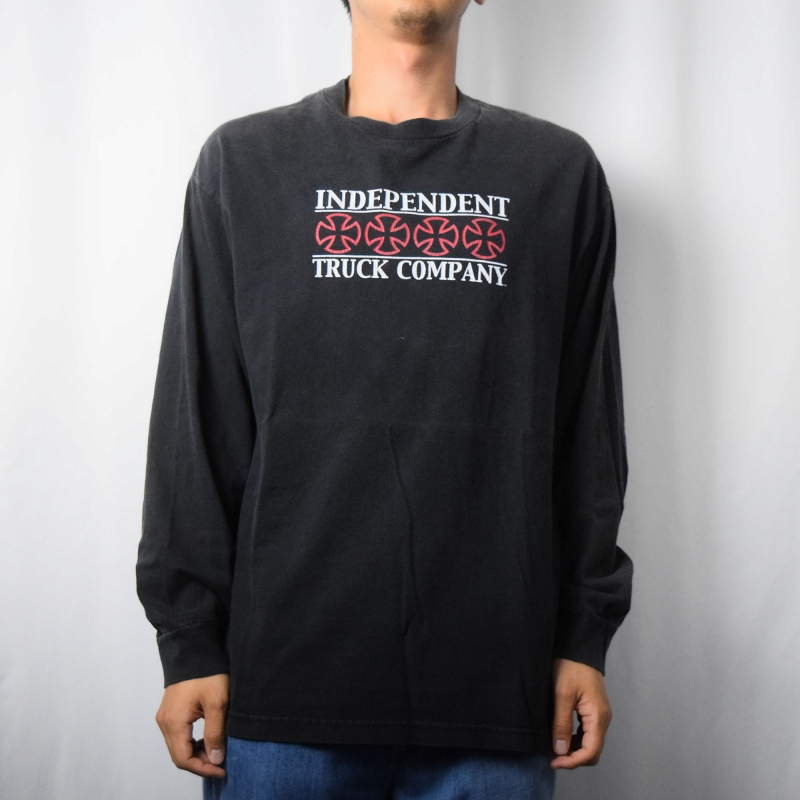 USA製 00s INDEPENDENT Logo S/S Tee 紺 L インディペンデント