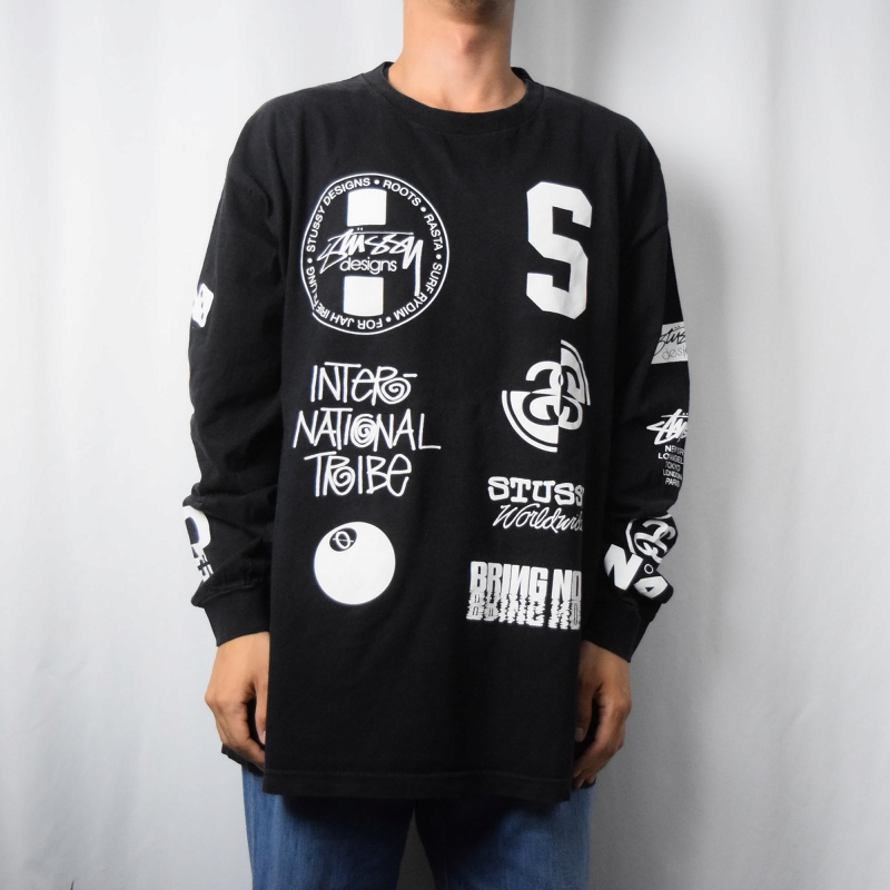 STUSSY ロゴプリントロンT XL