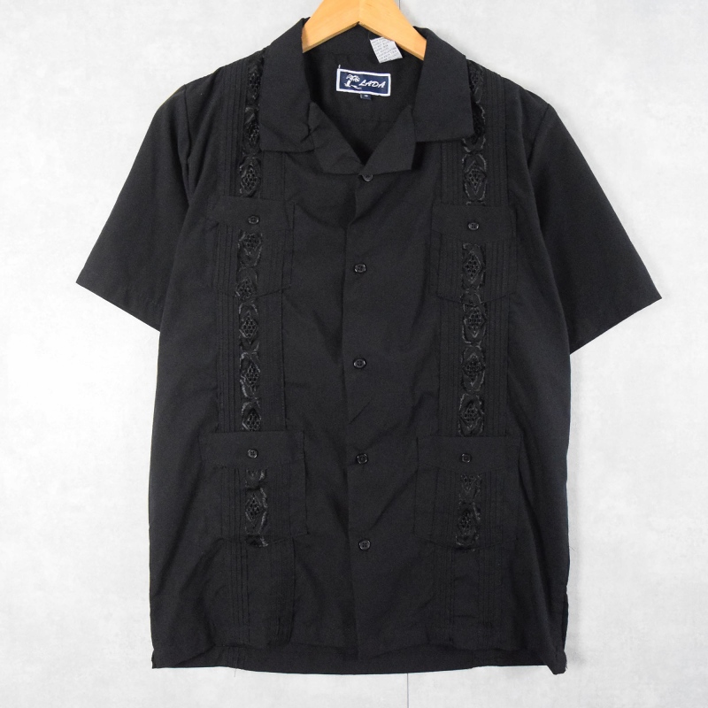 70's Chacmool 刺繍入り キューバシャツ 