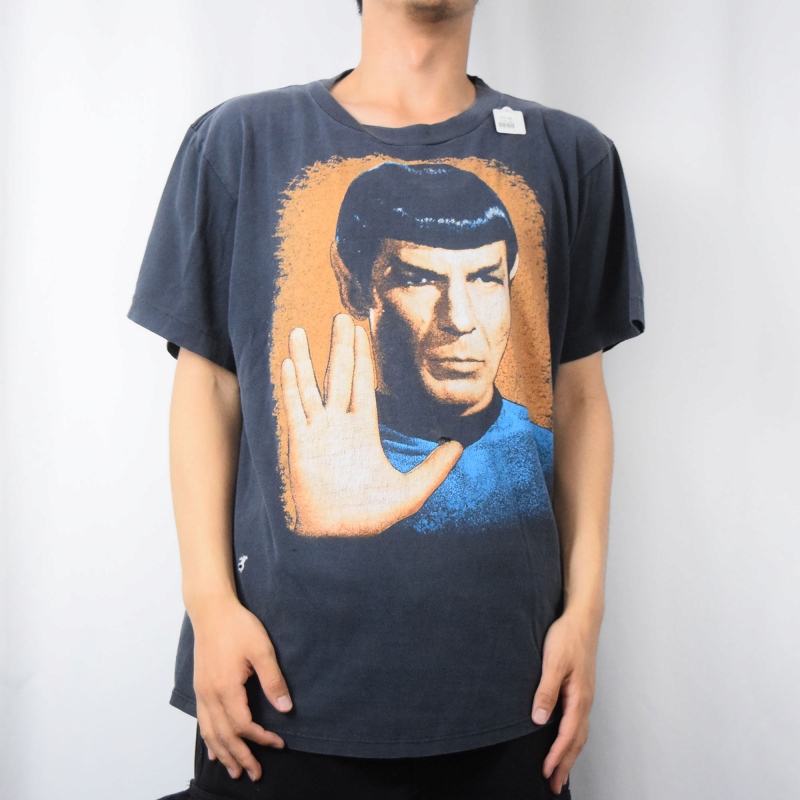 【人気商品】 穴あり リメイク Tシャツ スタートレック 茶色く リペア用素材 スタートレック