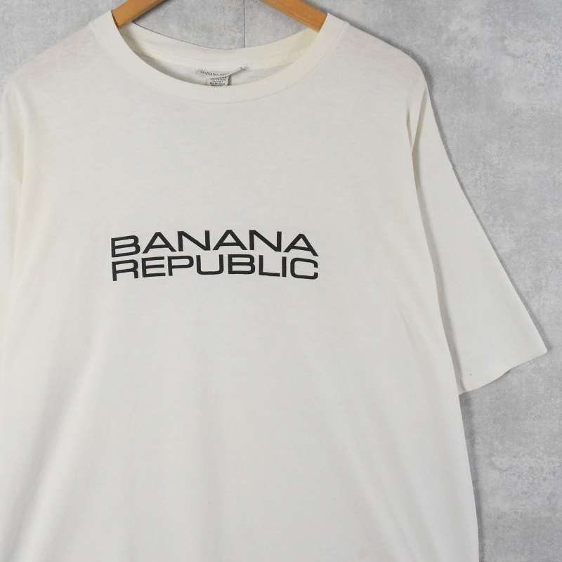 90's BANANA REPUBLIC USA製 ロゴプリントTシャツ XL