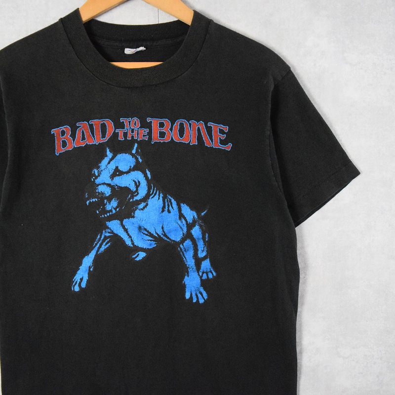 90's BAD TO THE BONE ハードロックバンドTシャツ BLACK M