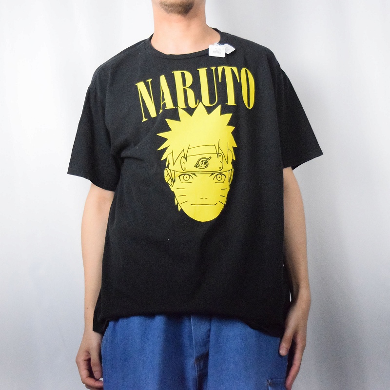 NARUTO Tシャツ ナルト アニメ ブラック Lサイズ USA メンズ