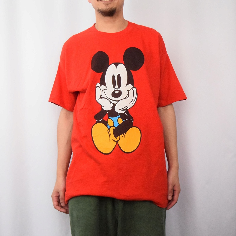 90s 90年代 Disney ミッキーマウス Mickey Mouse アメリカ製 赤