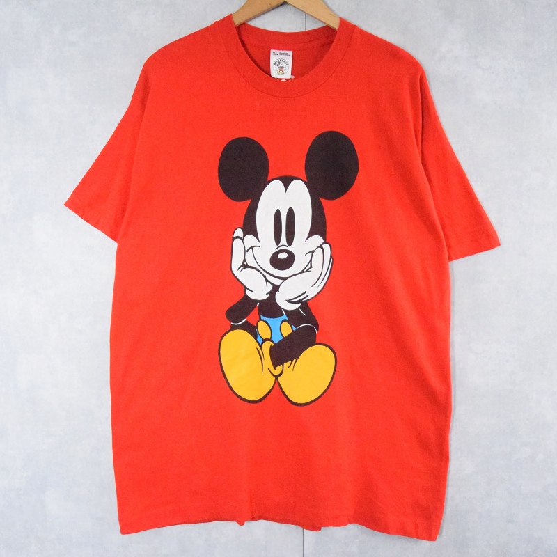 90s 90年代 Disney ミッキーマウス Mickey Mouse アメリカ製 赤