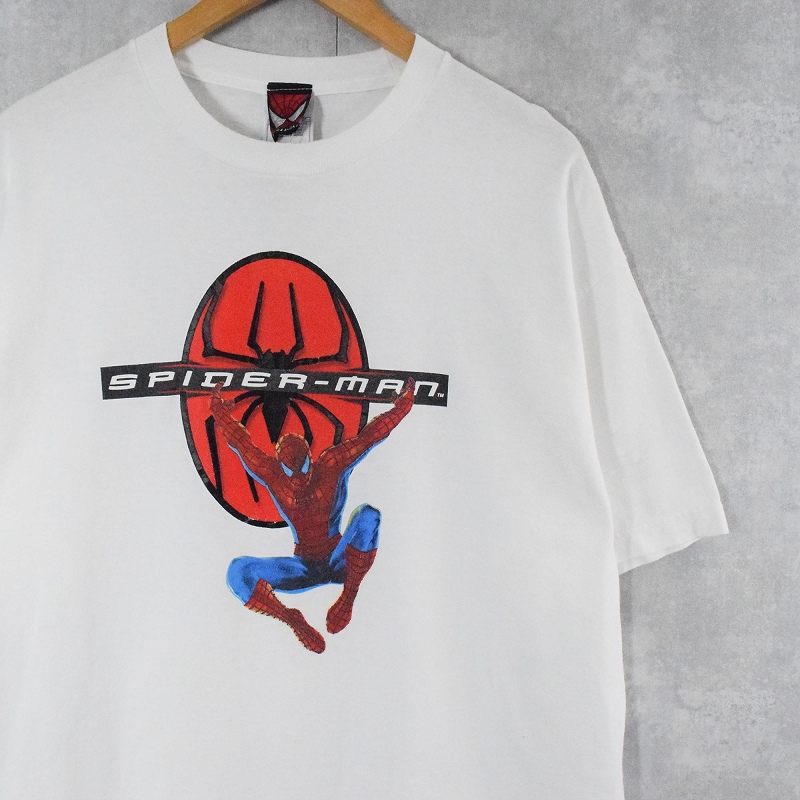 2002 MARVEL SPIDER-MAN 映画プリントTシャツ XL