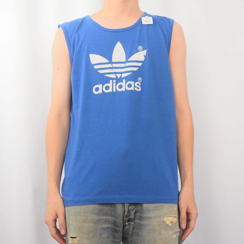 80's〜 adidas ロゴプリントタンクトップ