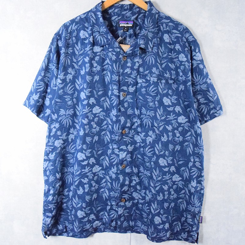 Patagonia 花柄 ヘンプ×オーガニックコットン ライトウェイトACシャツ タグ付き未使用 XL