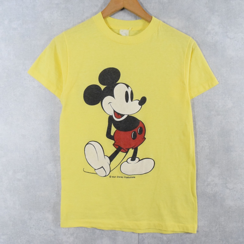 70s USA製 ミッキー カリフォルニア Tシャツ ブルー レディース