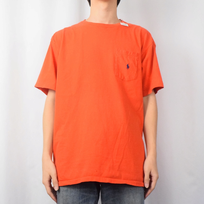 90s USA製 ポロ ラルフローレン 無地 フットボールTシャツ レッド - メルカリ