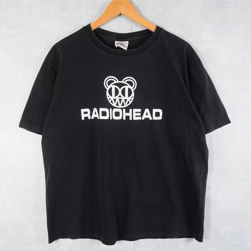 90〜2000's RADIOHEAD ロックバンドプリントTシャツ BLACK L