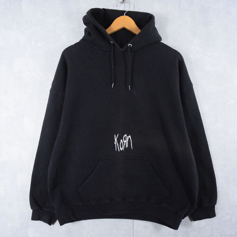 Korn メタルバンドスウェットフーディー BLACK XL