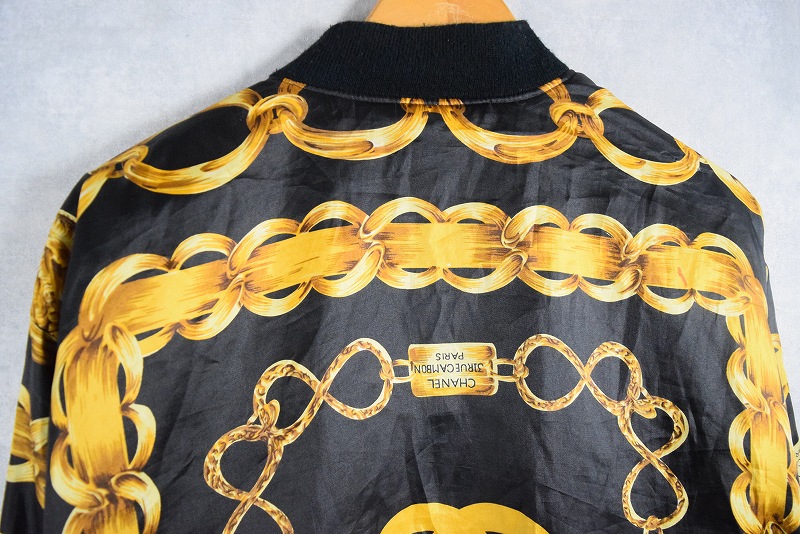 80〜90's CHANEL チェーン柄 ボンバージャケット