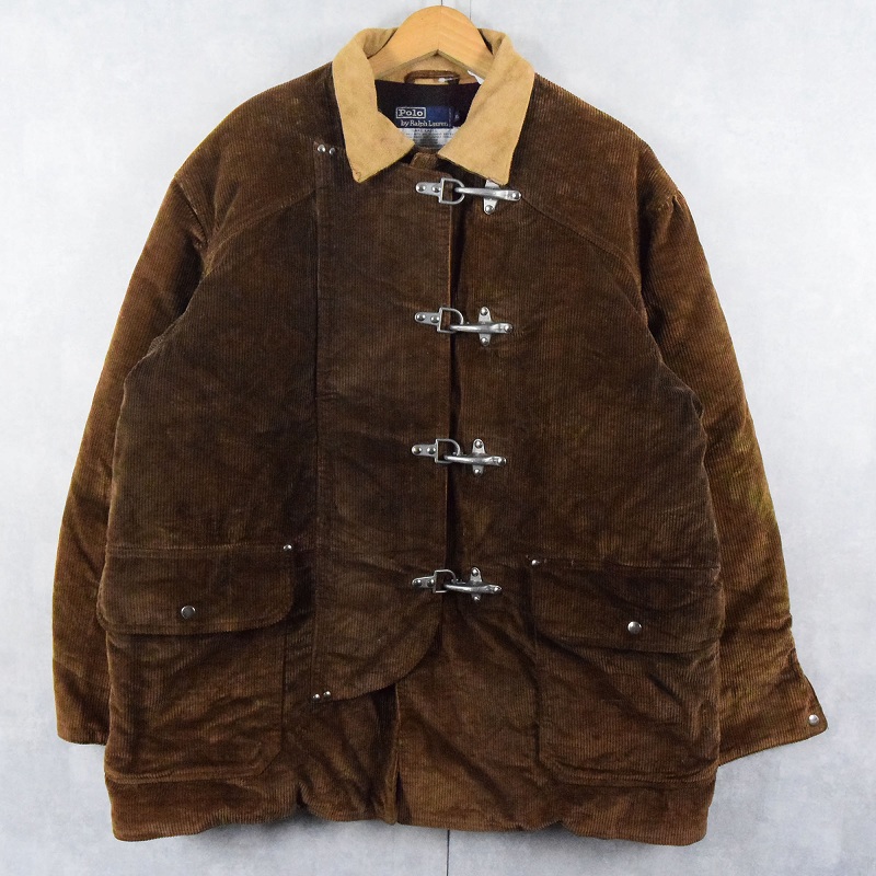 90's Polo Ralph Lauren コーデュロイ ダウンファイヤーマンジャケット XL