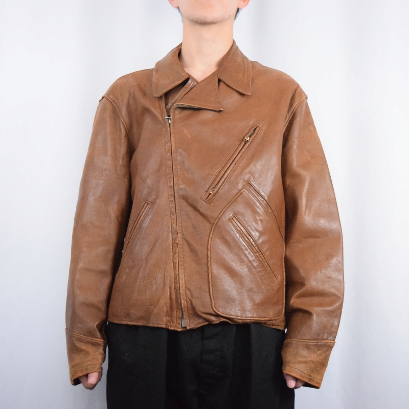 40's Windward コの字エンド ダブルライダースジャケット