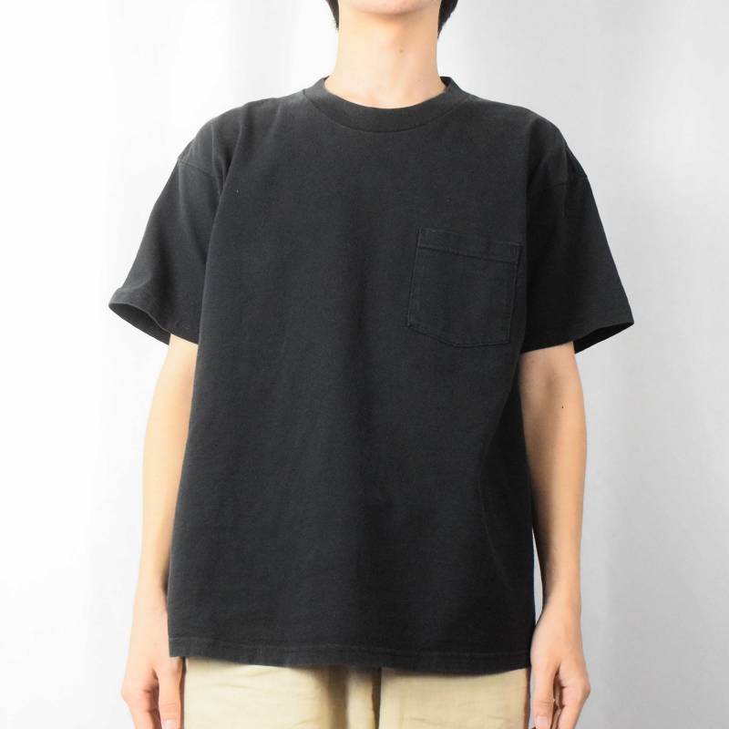 注目ブランドのギフト 90s ポケTS28 ポケットTシャツ 半袖 ノームコア 無地 USA製 Lee トップス