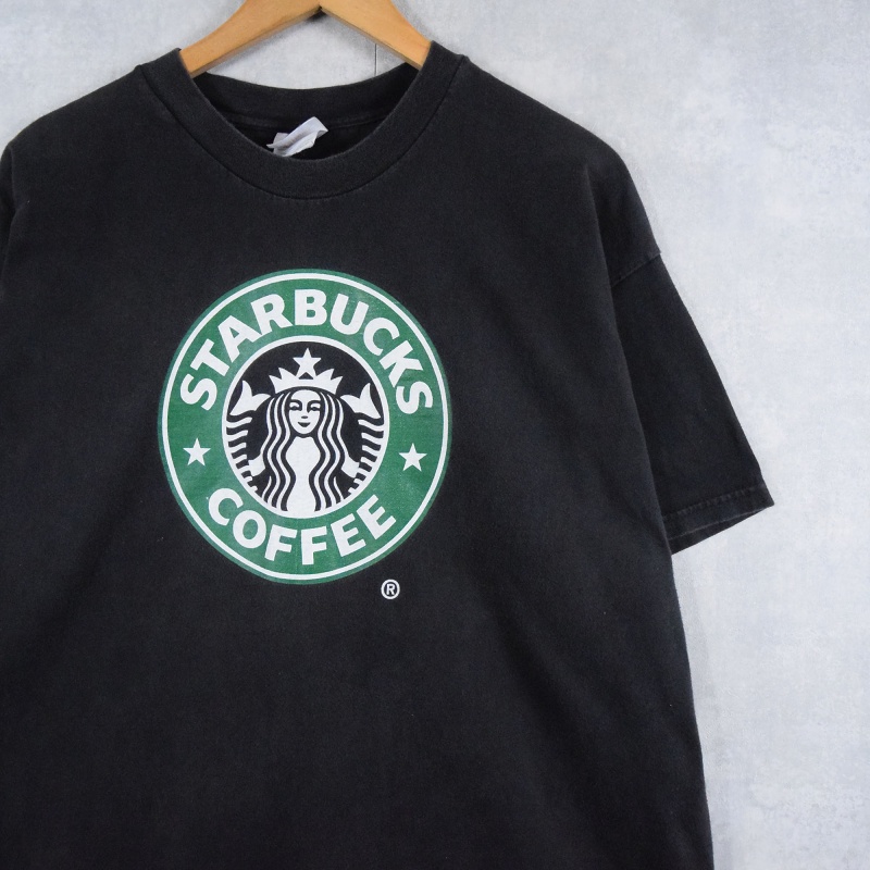 STARBUCKS COFFEE ロゴプリントTシャツ BLACK XL