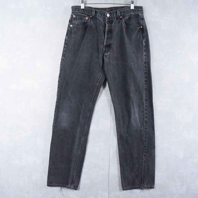 90s USA製 Levi'sリーバイス 501 ブラック デニムパンツ w38 L32