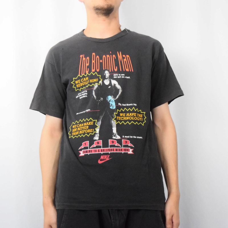 売れ筋介護用品も！ 黒 ブラック ナイキ 90s 90年代 半袖 バイオ ボージャクソン シャツ