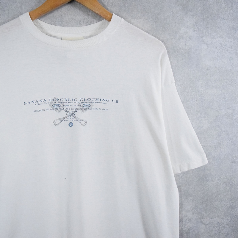90's BANANA REPUBLIC USA製 プリントTシャツ L