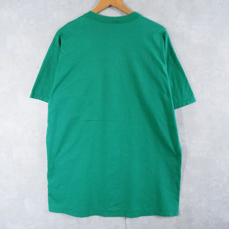 90's L.L.Bean×RUSSELL ATHLETIC USA製 無地ポケットTシャツ GREEN XXL