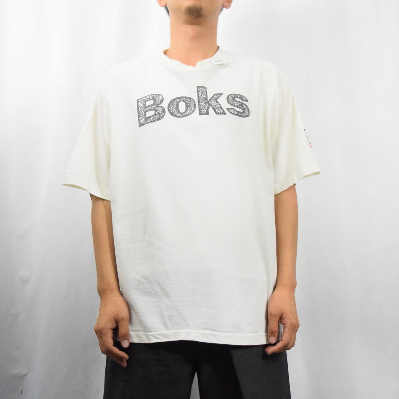 90's Reebok BOKS ロゴプリントTシャツ