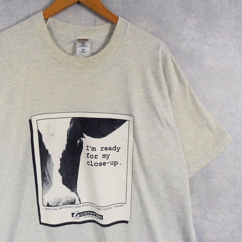 90's GATEWAY2000 USA製 牛プリント コンピューター企業Tシャツ XXL