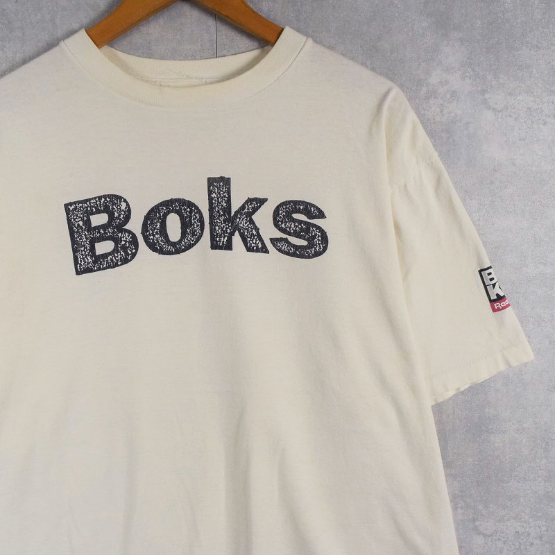 90's Reebok BOKS ロゴプリントTシャツ