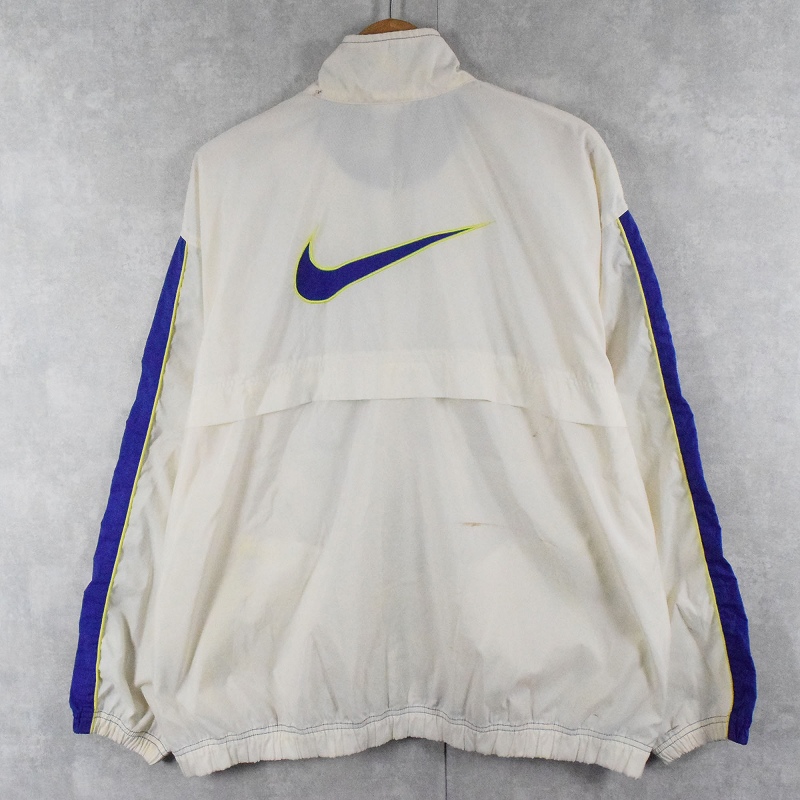 90〜2000's NIKE ロゴ刺繍 切り替えデザイン ナイロンジャケット XL