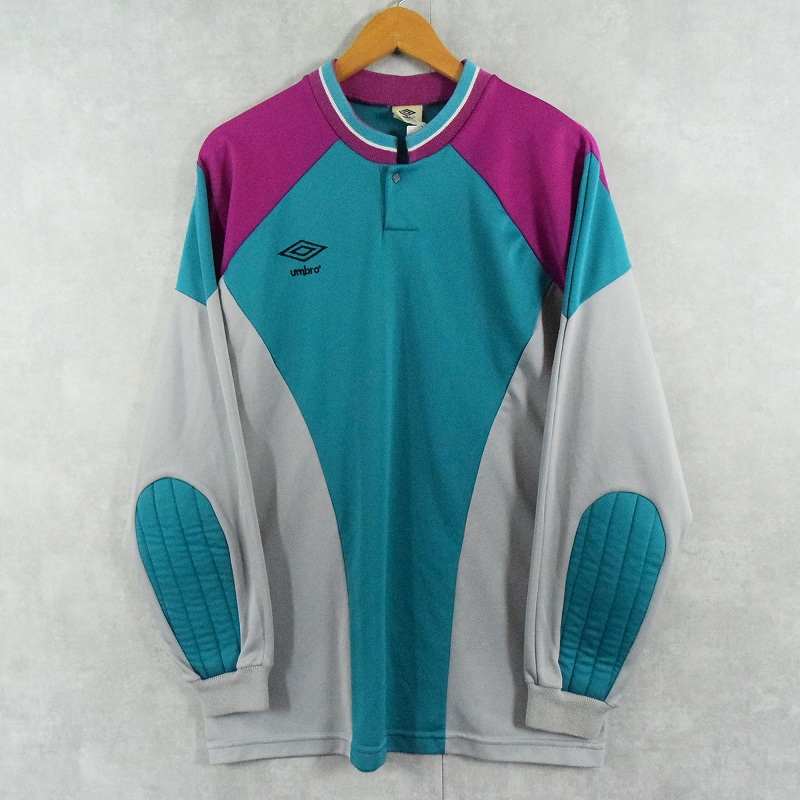 80〜90's umbro USA製 ロゴ刺繍 ゴールキーパーシャツ L