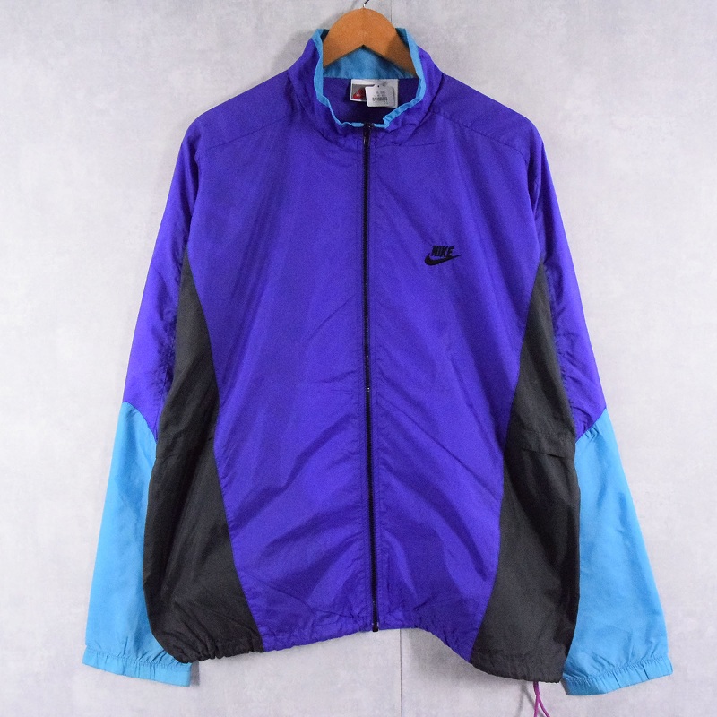90's NIKE 銀タグ 切り替えデザイン ナイロンジャケット XL