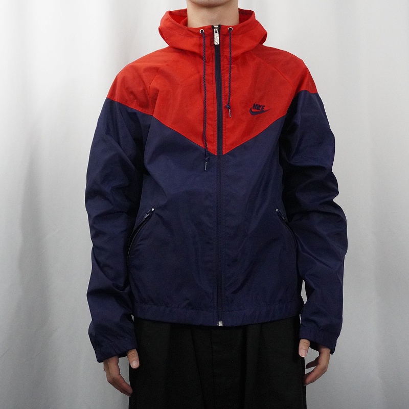 90's NIKE 銀タグ 切り替えデザイン ナイロンジャケット M