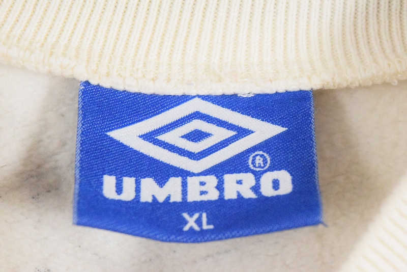 アンブロ umbro 90s ハーフジップ スウェット グリーン 刺繍ロゴ