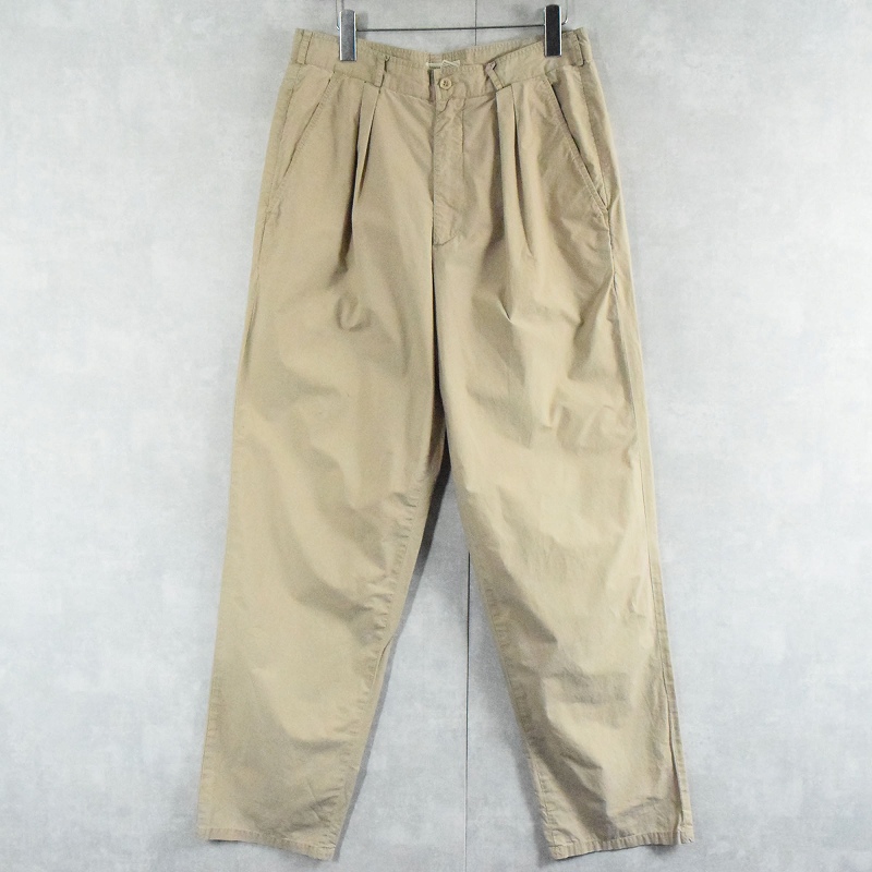 【SALE】 90's BANANA REPUBLIC コットンポプリン 2タックトラウザーズ W31