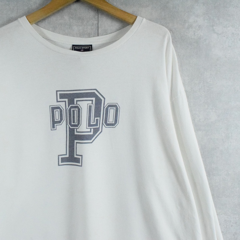 90's POLO SPORT Ralph Lauren ロゴプリントロンT XL
